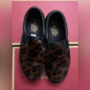 Vans calf hair slip ons